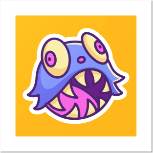 Cute Monster Head 1 Posters and Art